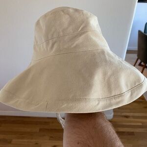 Port Authority Women’s Cotton Canvas Wide-Brim Sun Hat in Cream C933 NEW